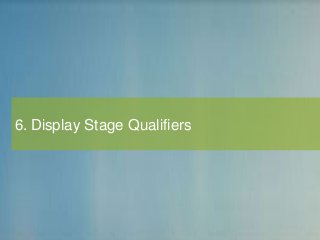 6. Display Stage Qualifiers
 