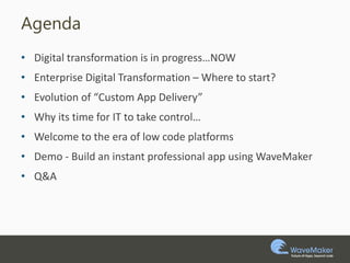 Accelerate digital transformation using low code platforms | PPTX