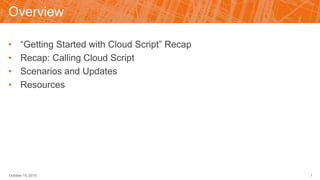 PlayFab Advanced Cloud Script | PPTX
