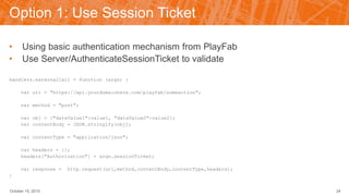 PlayFab Advanced Cloud Script | PPTX
