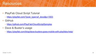 PlayFab Advanced Cloud Script | PPTX
