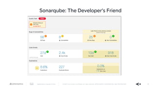 AppDynamics is now part of Cisco. © 2019 Cisco and/or its affiliates. All rights reserved. APPDYNAMICS CONFIDENTIAL AND PROPRIETARY 50
Sonarqube: The Developer’s Friend
 