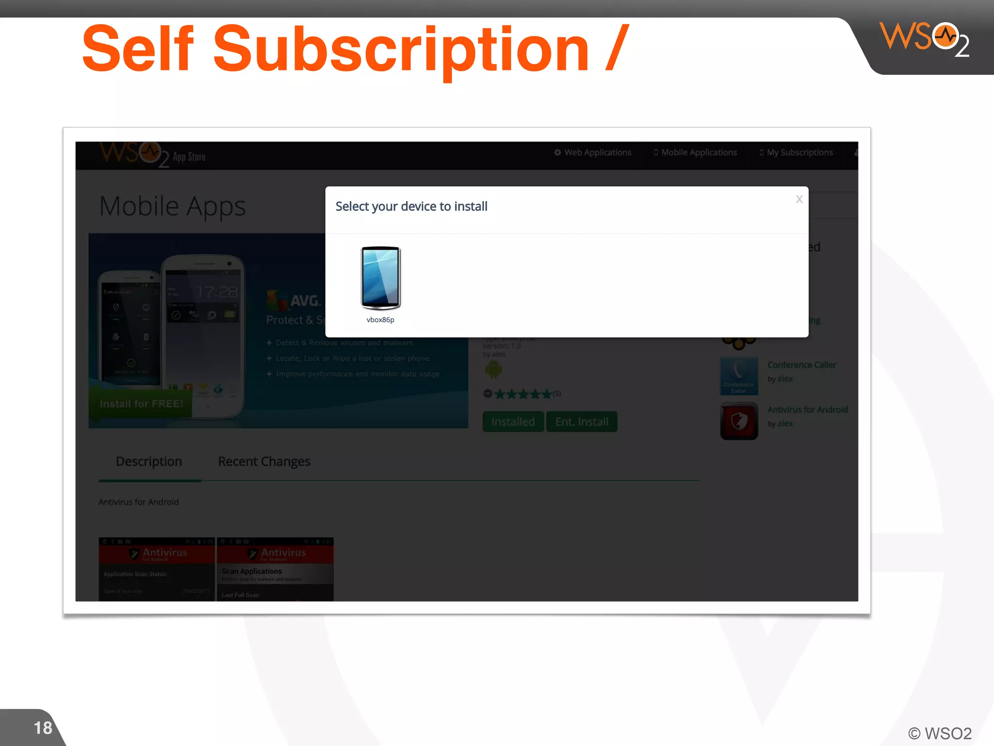 18
Self Subscription /
 