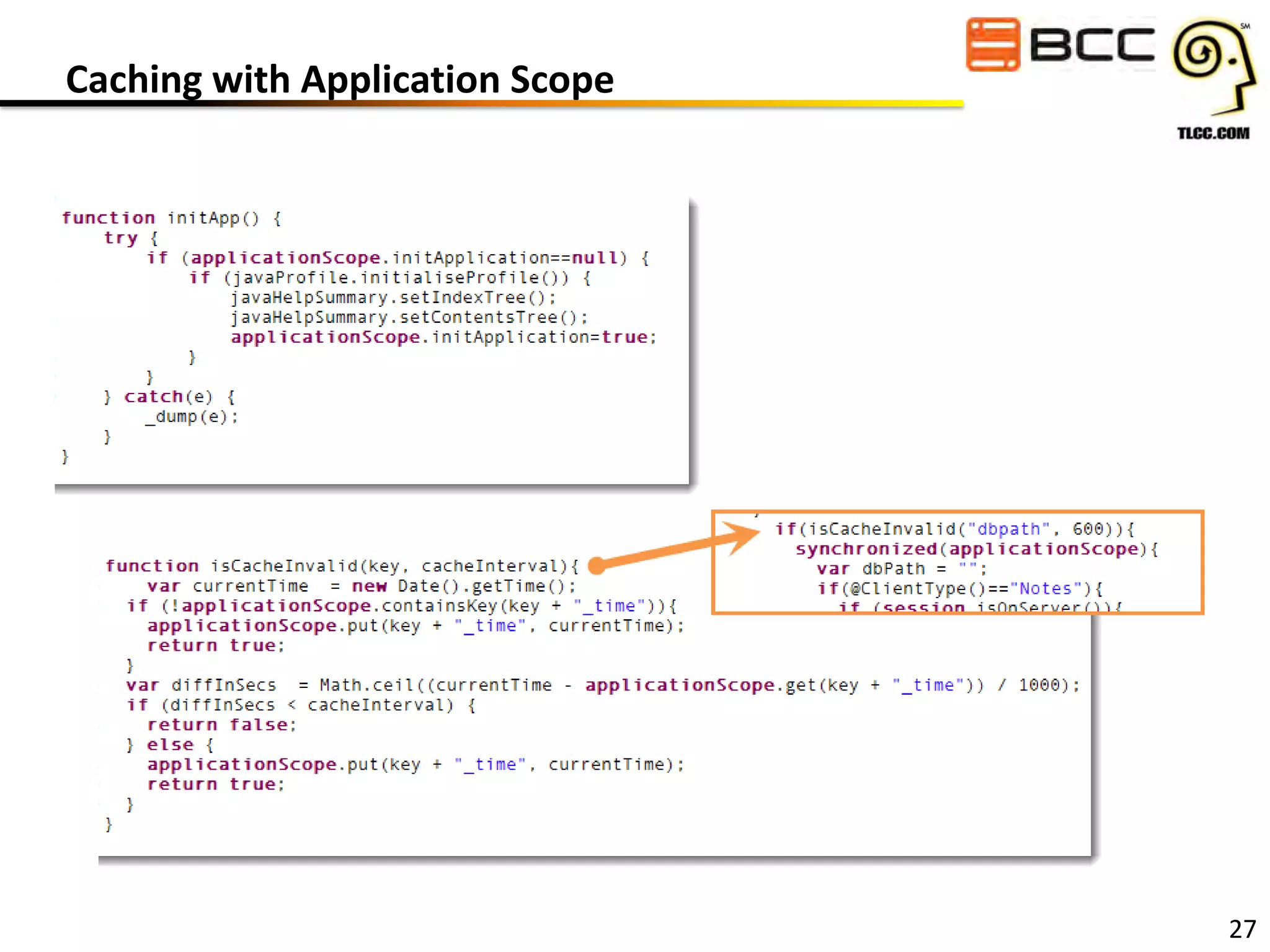 Caching with Application Scope

27

 
