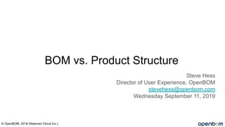 BOM vs Product Structure | PDF
