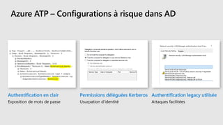 Azure ATP – Configurations à risque dans AD
 