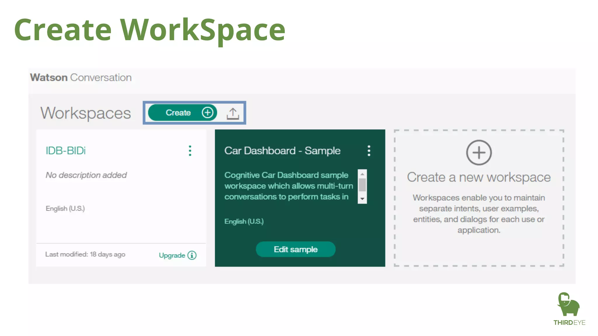 Create WorkSpace
 