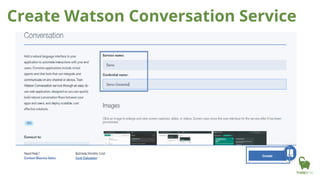 Create Watson Conversation Service
 