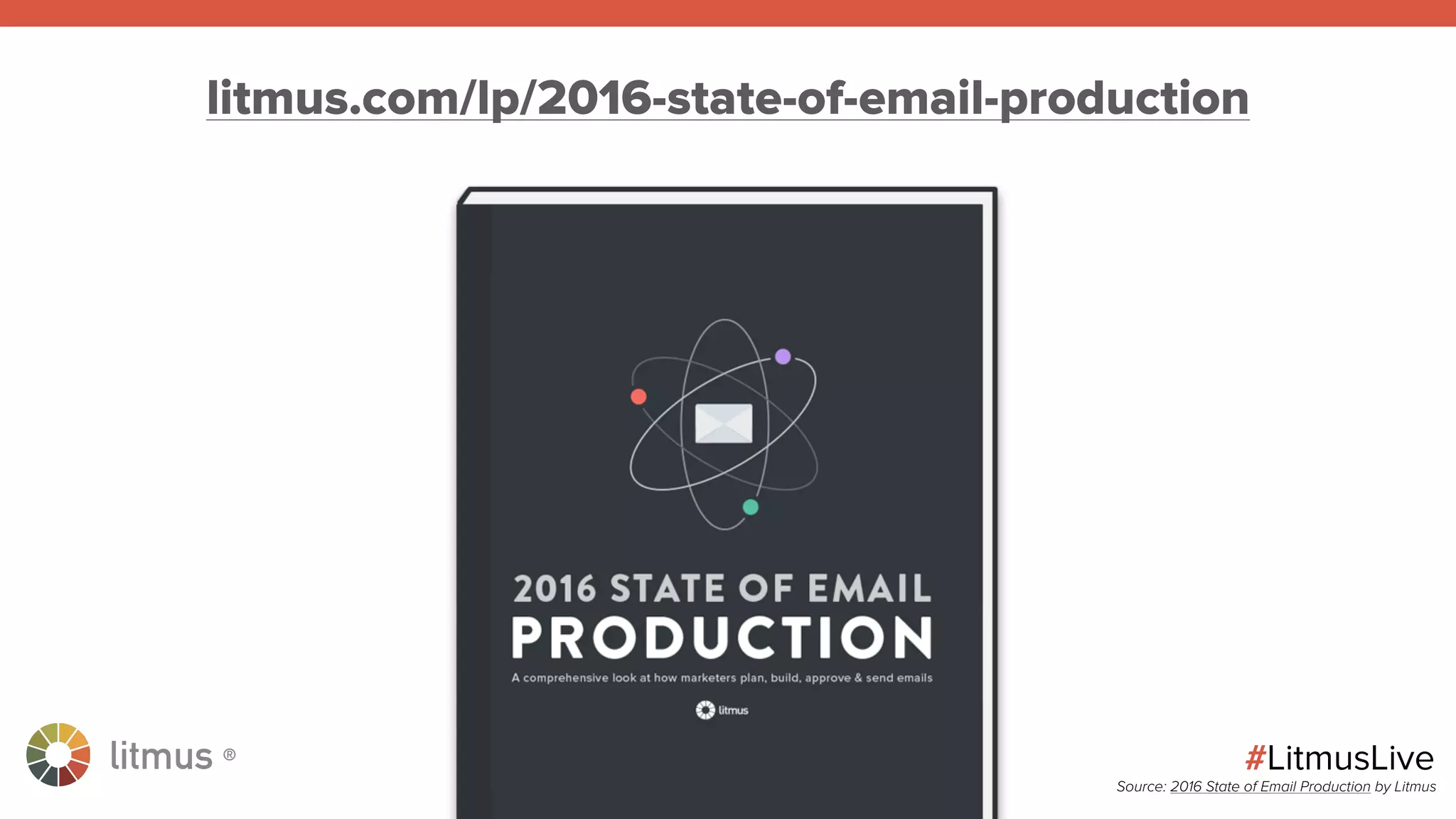 litmus ®
#LitmusLive
Source: 2016 State of Email Production by Litmus
litmus.com/lp/2016-state-of-email-production
 