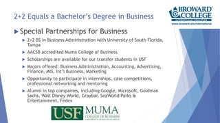 2+2 Equals a Bachelor’s Degree in Business
 Special Partnerships for Business
 2+2 BS in Business Administration with Un...