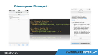 Primeros pasos. El viewport
@calonso
 