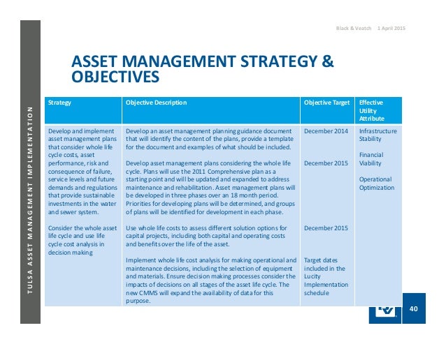 Challenges And Opportunities In Implementing An Asset Management Prog Asset Management Plan Template