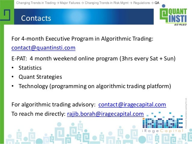 Algorithmic trading & quantitative strategies