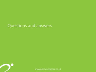 383838www.policyinpractice.co.uk
Questions and answers
 
