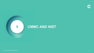 CMMC AND NIST
9
© 2021 ControlCase. All Rights Reserved. 23
 