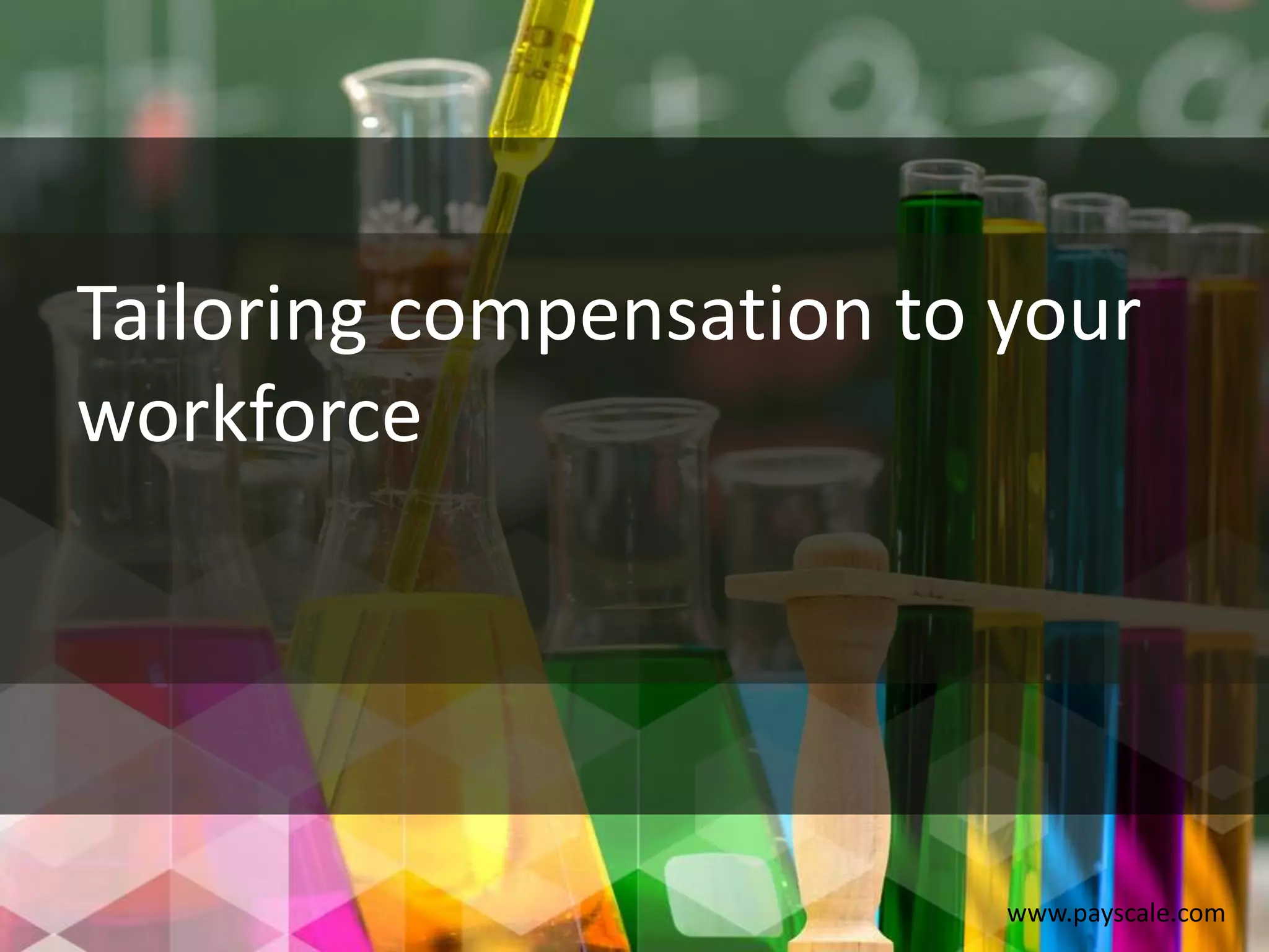 www.payscale.com
Tailoring compensation to your
workforce
 