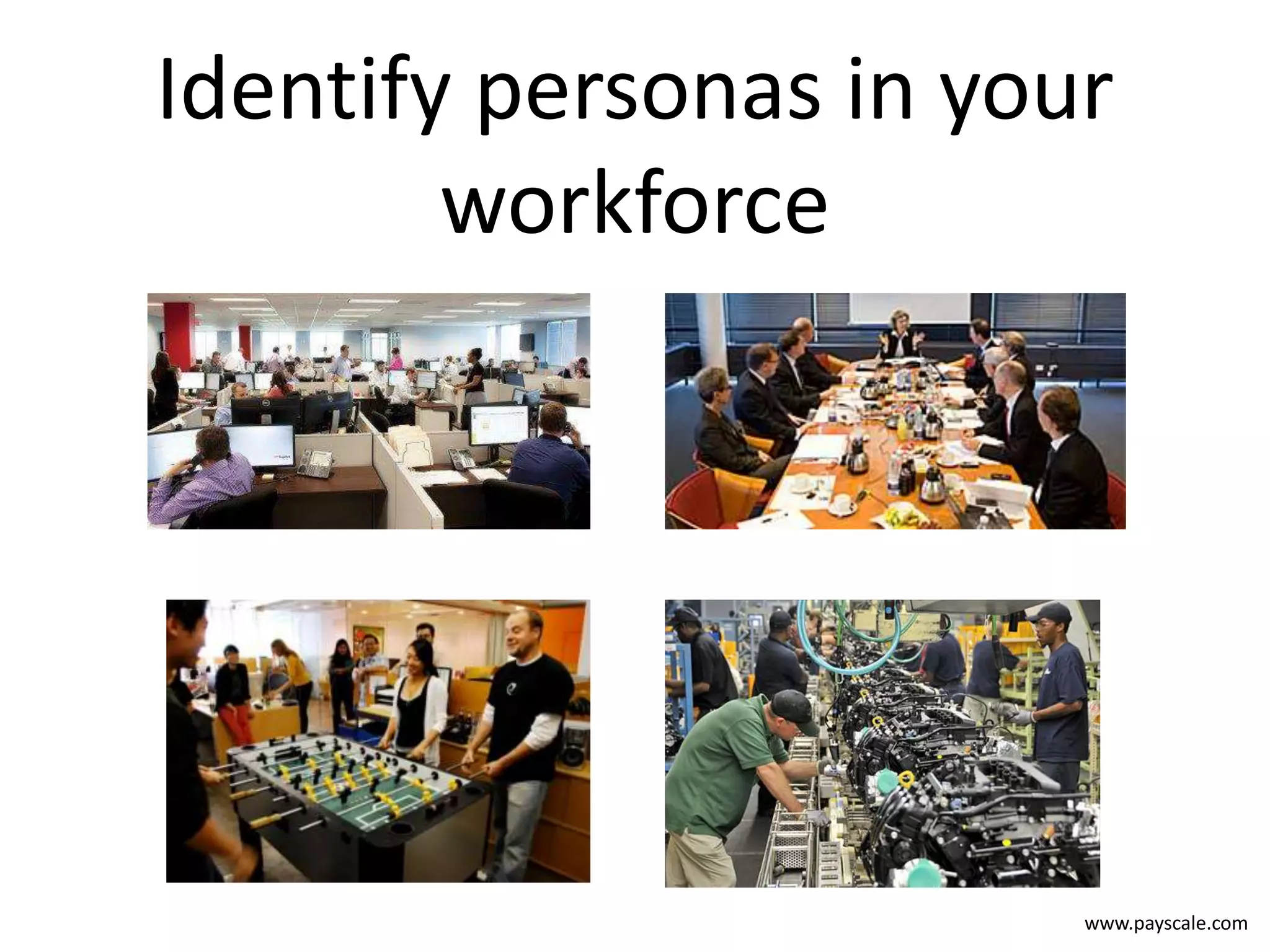 www.payscale.com
Identify personas in your
workforce
 