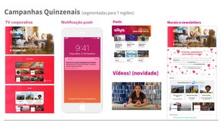 Campanhas Quinzenais (segmentadas para 7 regiões)
Murais e newslettersPosts
Vídeos! (novidade)
 