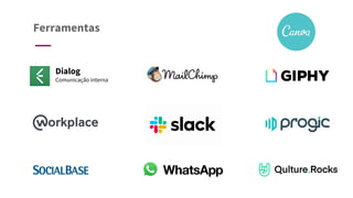 Ferramentas
Dialog
Comunicação interna
 