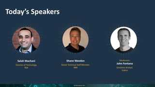 © FIDO Alliance 2021
Today’s Speakers
Shane Weeden
Senior Technical Staff Member,
IBM
Moderator:
John Fontana
Solutions An...