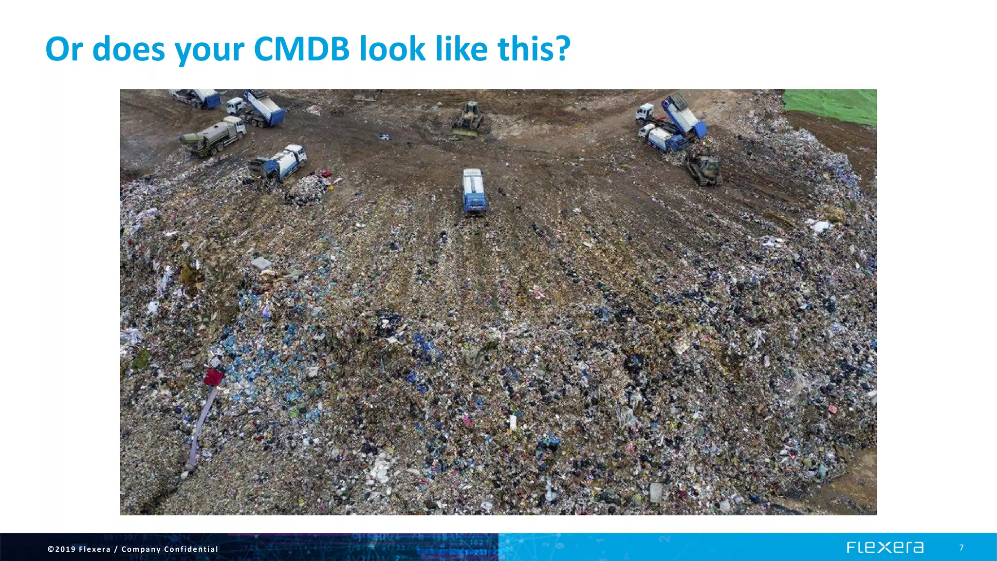 ©2019 Flexera / Company Confidential 7
Or does your CMDB look like this?
 