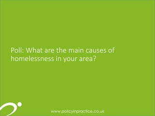 777
Poll: What are the main causes of
homelessness in your area?
 