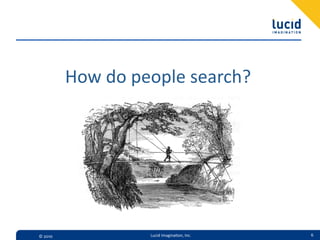 How  do  people  search?




©  2010              Lucid  Imagina,on,  Inc.   6
 