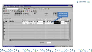 Grupo Gloria visualiza Oferta recibida en SAP
Información
actualizada
 