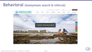 Page 12Marketo Proprietary and Confidential | © Marketo, Inc. 6/23/2015
Behavioral (honeymoon search & referral)
 
