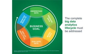 The complete
big data
analytics
lifecycle must
be addressed
Source: A CentturyLink Technology Solutions adaptation from Forrester Research, Inc. The Future of Customer
Data Management, March 6, 2013
 