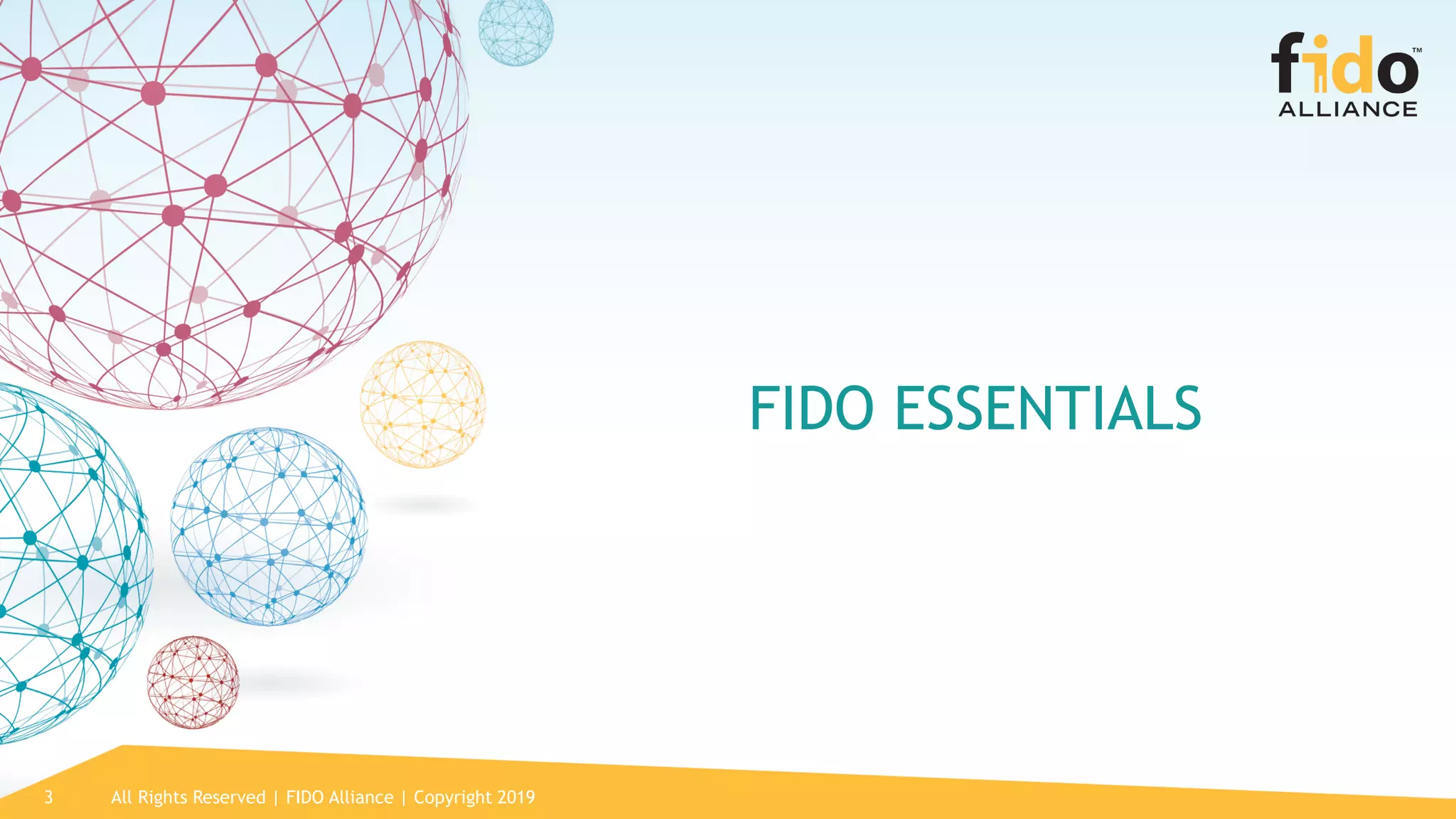 All Rights Reserved | FIDO Alliance | Copyright 20193
FIDO ESSENTIALS
 