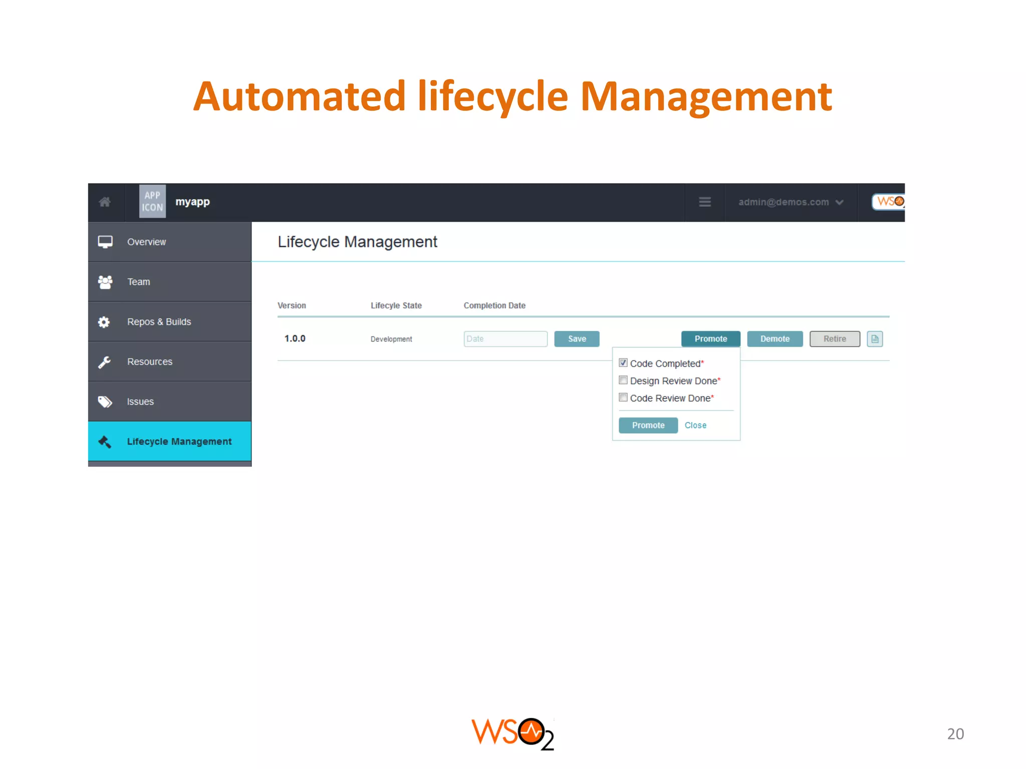 Automated lifecycle Management

20

 