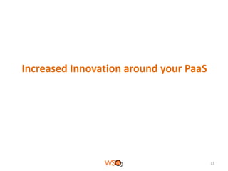 Increased Innovation around your PaaS

23

 