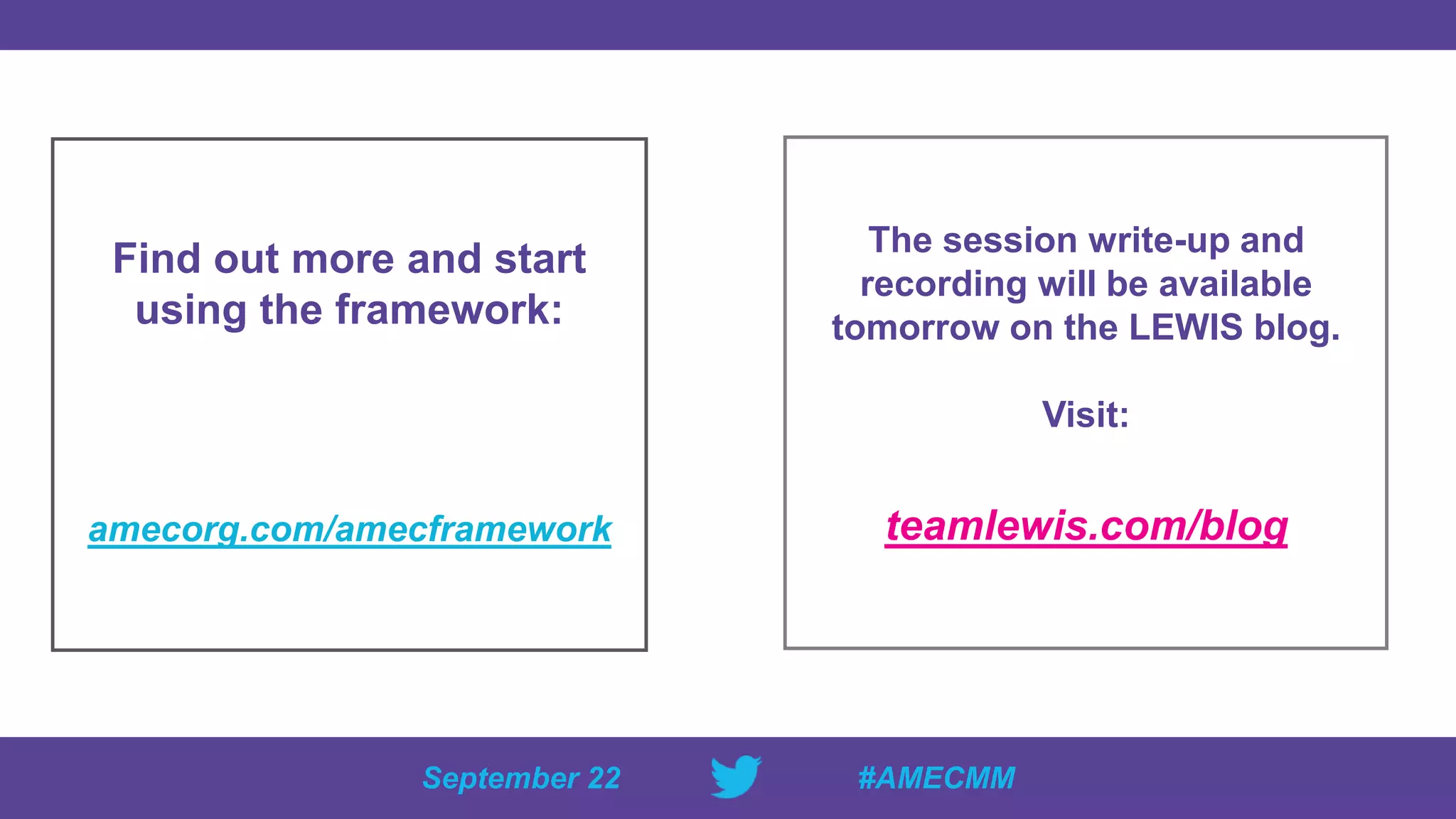 AMEC's Integrated Evaluation Framework - A Practical Overview | PPTX