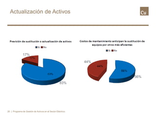 28 | Programa de Gestión de Activos en el Sector Eléctrico
Actualización de Activos
83%
17%
44%
56%
 