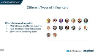 31
#AGEOFINFLUENCE
We’ve been working with:
• Mainstream and Niche experts
• Paid and Non-Paid influencers
• Short-term and Long-term
Different Types of Influencers
 