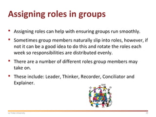 Group assignments: Improving the experience for students and teachers | PPT