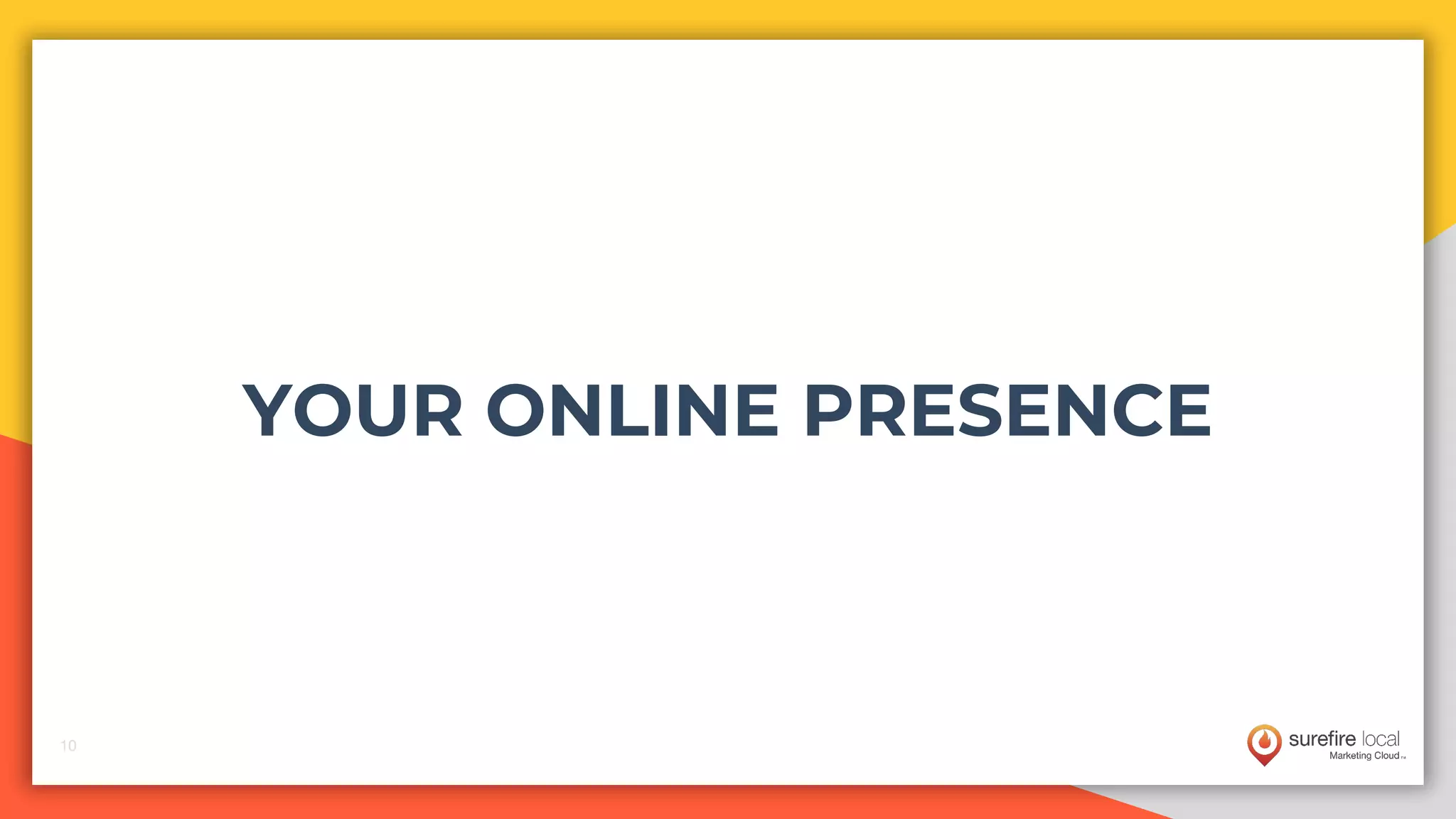 10
10
10
YOUR ONLINE PRESENCE
 