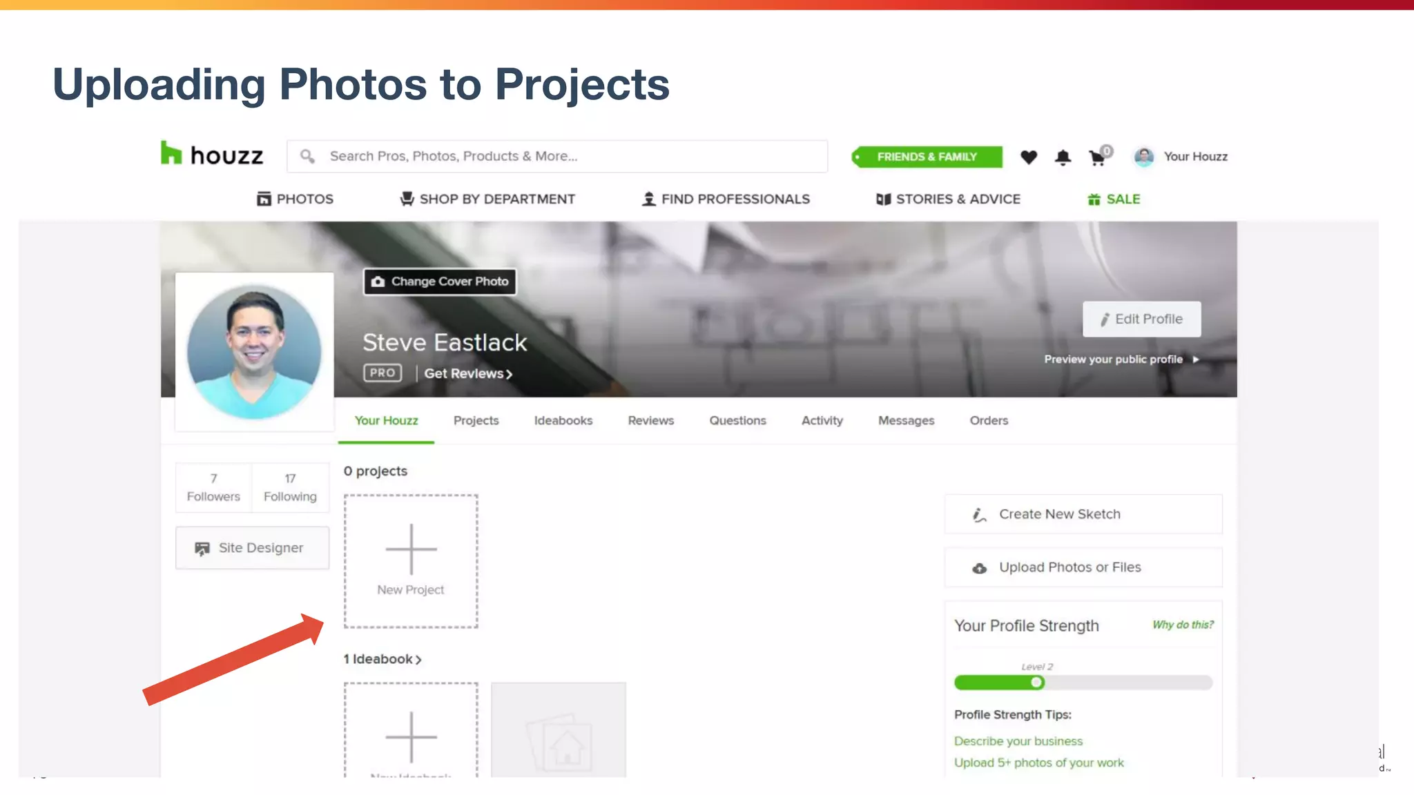 40
Uploading Photos to Projects
 