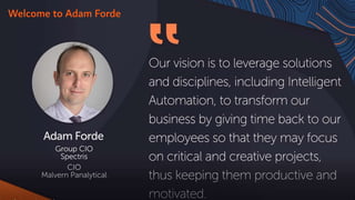 Confidential – Do Not Distribute 20
Welcome to Adam Forde
 