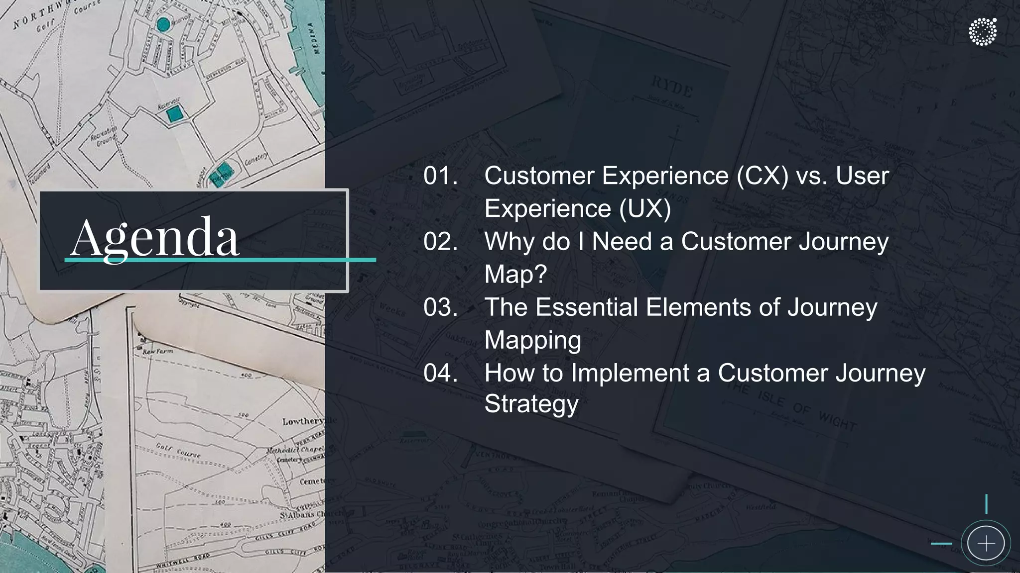 01. Customer Experience (CX) vs. User
Experience (UX)
02. Why do I Need a Customer Journey
Map?
03. The Essential Elements of Journey
Mapping
04. How to Implement a Customer Journey
Strategy
Agenda
 