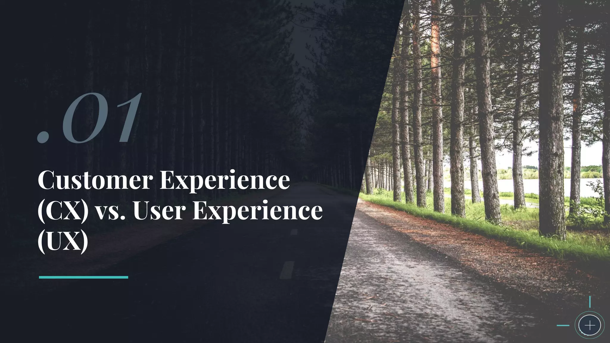 Customer Experience
(CX) vs. User Experience
(UX)
.01
 