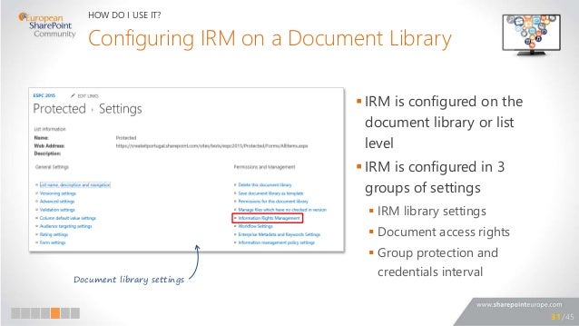 Information Rights Management In Sharepoint