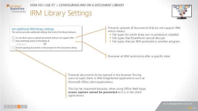 Information Rights Management In Sharepoint