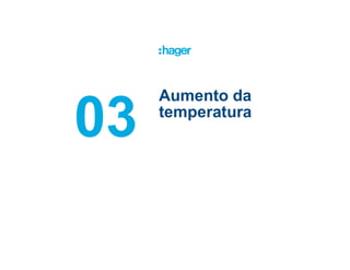 Aumento da
temperatura
45
 