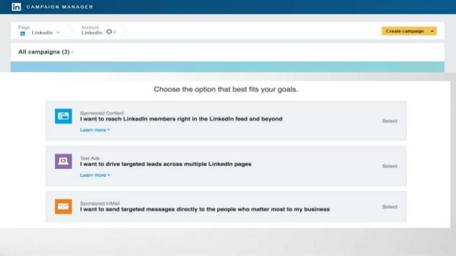 linkedin campaign manager linkedin campaign manager