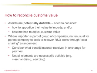 EU Customs valuation and classification - June 2014 (webinar) | PPTX