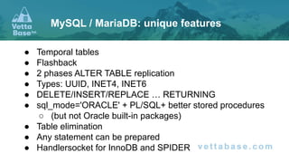 Webinar - Key Reasons to Upgrade to MySQL 8.0 or MariaDB 10.11 ...