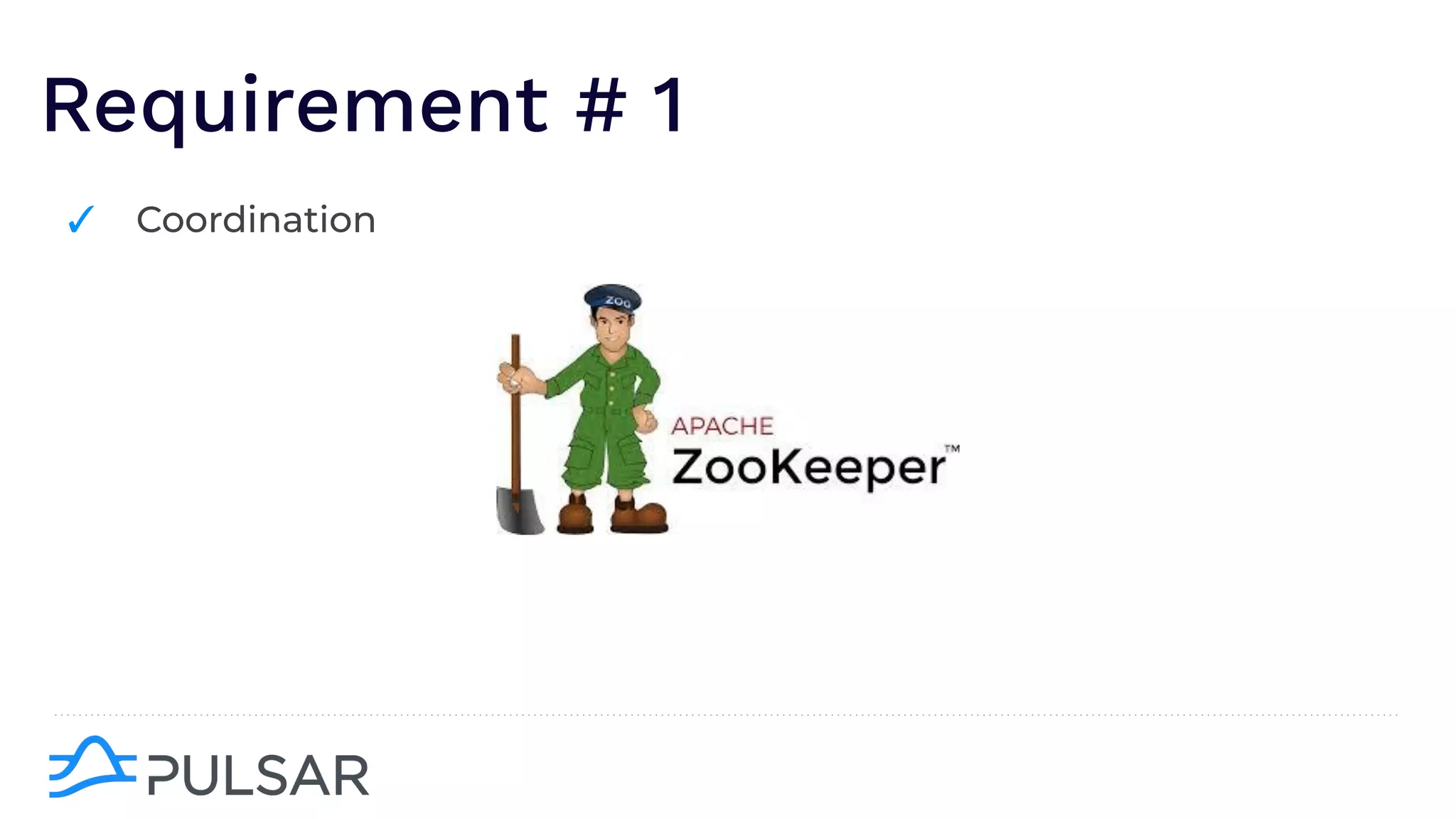 Requirement # 1
✓ Coordination
 