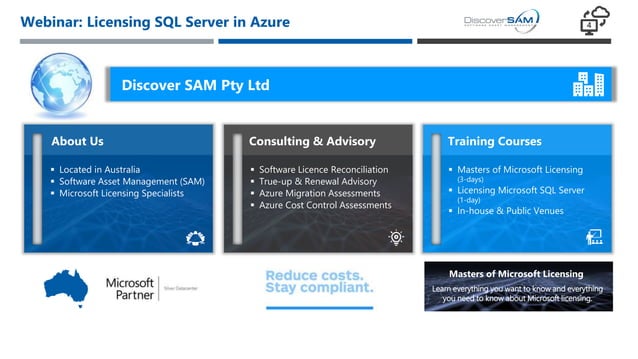 SQL Server Licensing in Azure Webinar | PPT